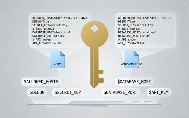как хранить ключи Python env файл и переменные
